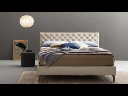 Letto in tessuto imbottito e trapuntato Bubbles di Bside