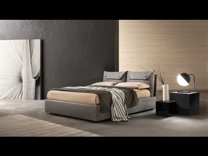 Letto in tessuto imbottito con testiera Case di Bside