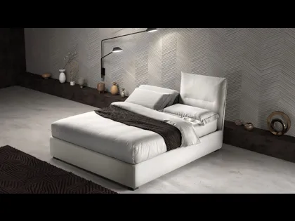 Letto matrimoniale con testiera relax regolabile Sharp di Bside