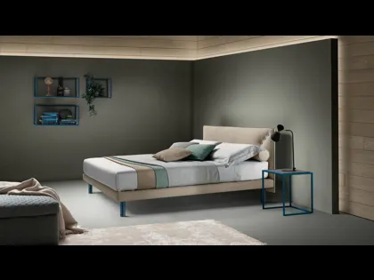 Letto moderno in tessuto imbottito Snap di Bside