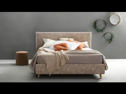 Letto matrimoniale in tessuto con testiera Truss di Bside