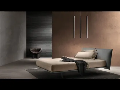 Letto in tessuto con testiera Curious di Bside