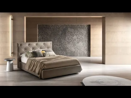 Letto in tessuto con testiera trapuntata lavorazione capitonné Diamond di Bside