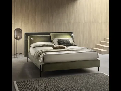 Letto relax in tessuto imbottito con testiera regolabile Flux di Bside