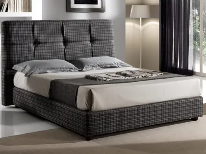 Letto in tessuto con testiera imbottita e trapuntata Palladio di Hoppla