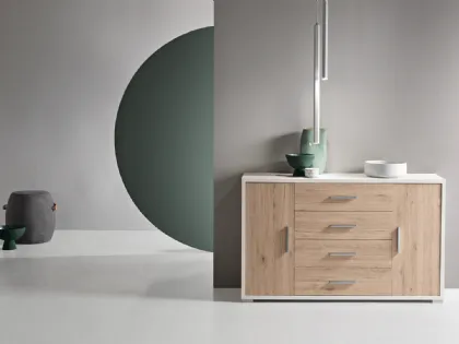Madia Amal in melaminico effetto Rovere di Ikone Casa