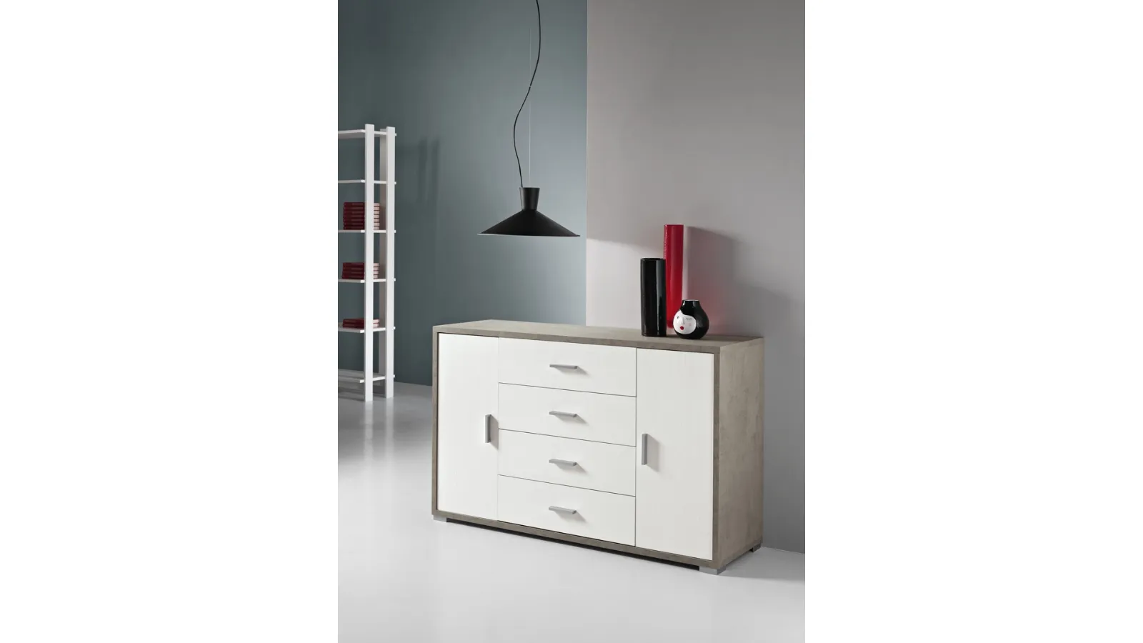 Madia Amal in melaminico Bianco di Ikone Casa