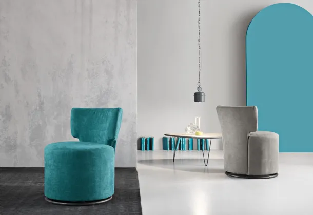 Poltroncina Lorena in tessuto di Ikone Casa
