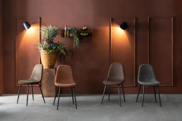 Sedia Brigitte in ecopelle di Stones