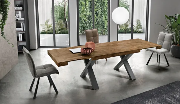 Tavolo allungabile in laminato effetto legno Paride di Capodarte