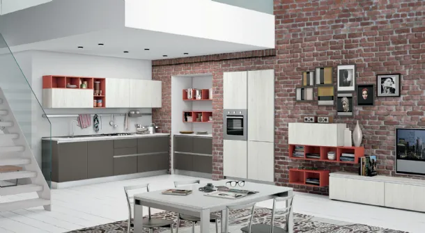 Cucina Moderna Ank angolare di Creo
