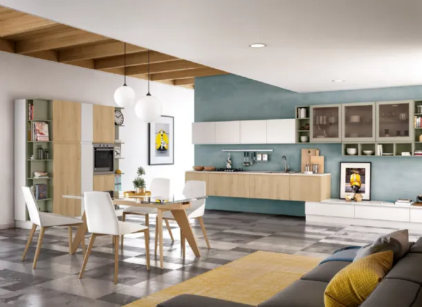 Cucina Moderna Jey Feel ad angolo di Creo