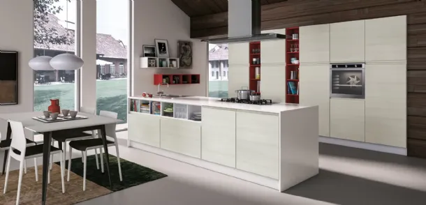 Cucina Moderna Jey Feel con isola di Creo