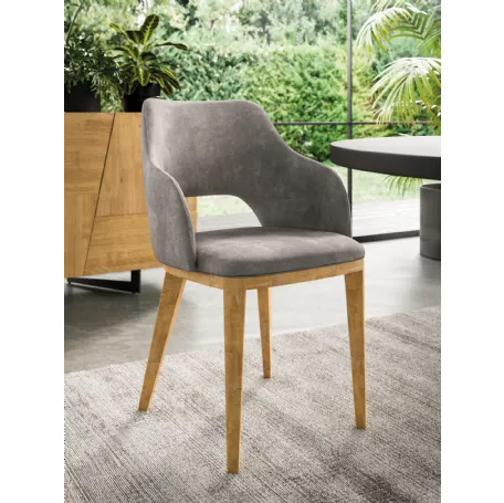 Sedia Diva con gambe in legno di FGF Mobili