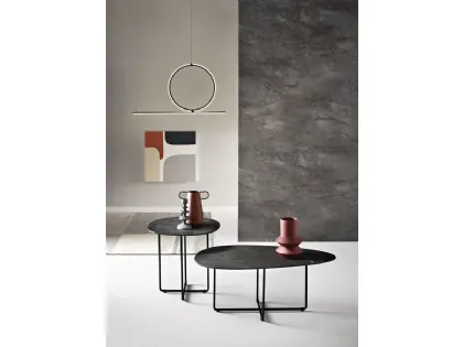 Tavolino in ceramica effetto marmo Ginni di Capodarte