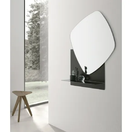 Specchio con mensola in metallo Double Trouble di Target Point