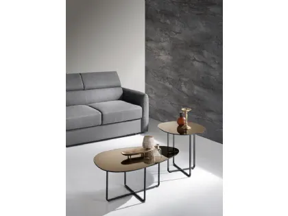 Tavolino Ginni in vetro bronzo di Capodarte