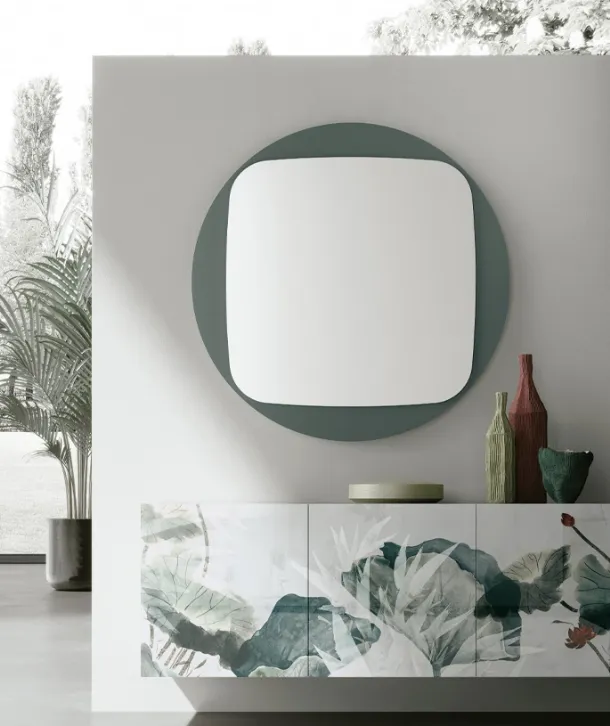 Specchio Space con cornice in vetro di Target Point