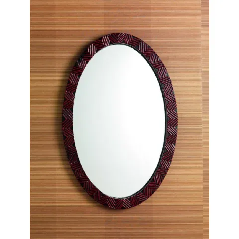 Specchiera Ovale con cornice in legno di Stones