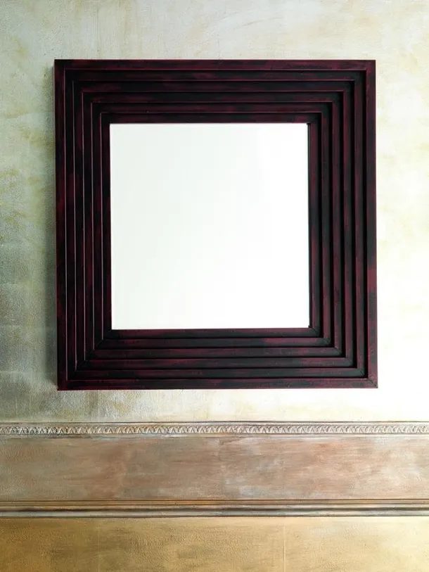 Specchiera Quadrata con cornice in legno di Stones