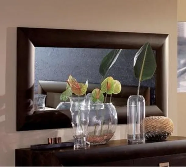 Specchiera Rettangolare con cornice in legno di Stones