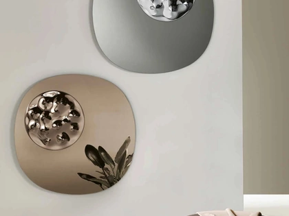 Specchio Bijou con inserto in vetro mosso di Capodarte