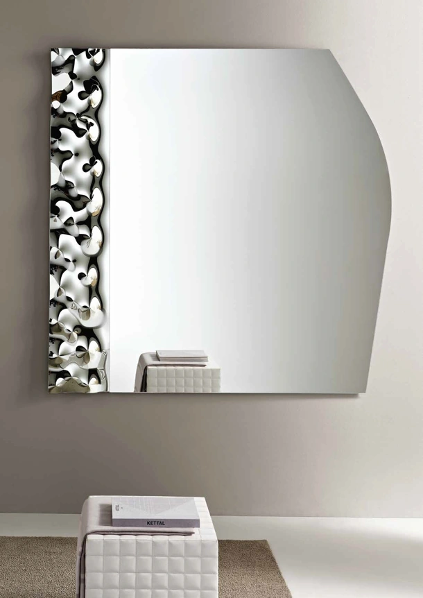 Specchio Lock con inserto in vetro mosso di Capodarte