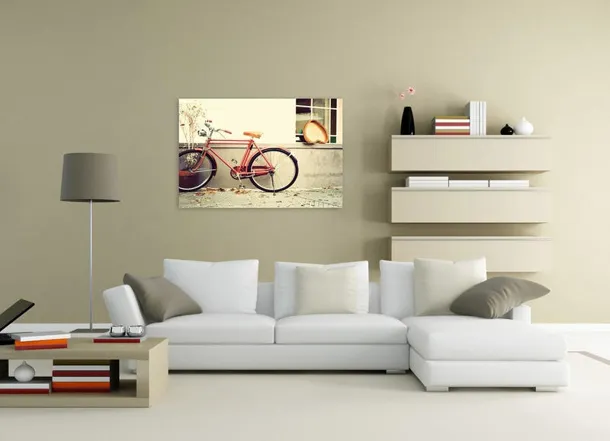 Stampa di bicicletta su vetro di Stones