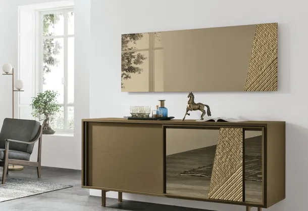 Specchiera in vetro curvato Bronzo Iside di Target Point