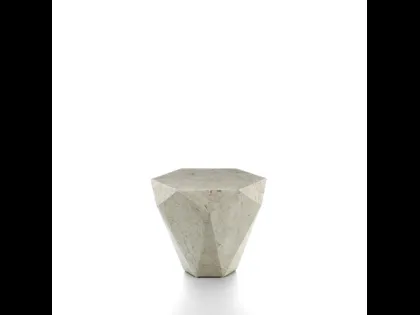 Tavolino Diamond Small in pietra fossile di Stones