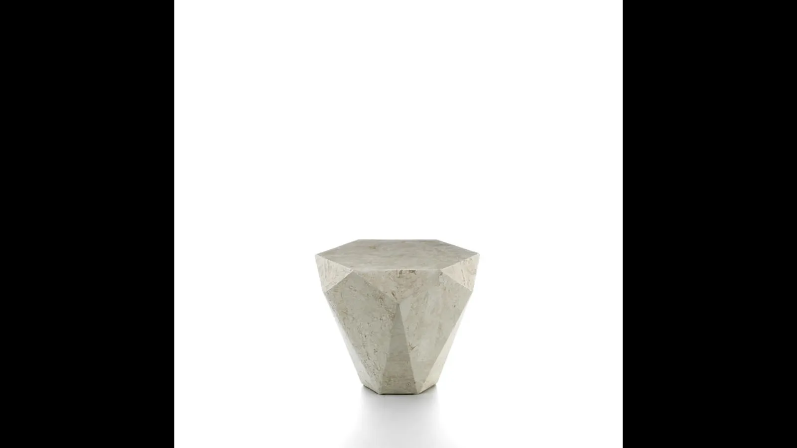 Tavolino Diamond Small in pietra fossile di Stones