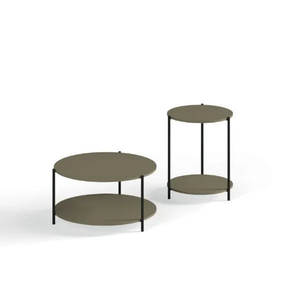 Tavolino Priamo con top in gres porcellanato e base in metallo verniciato di Target Point