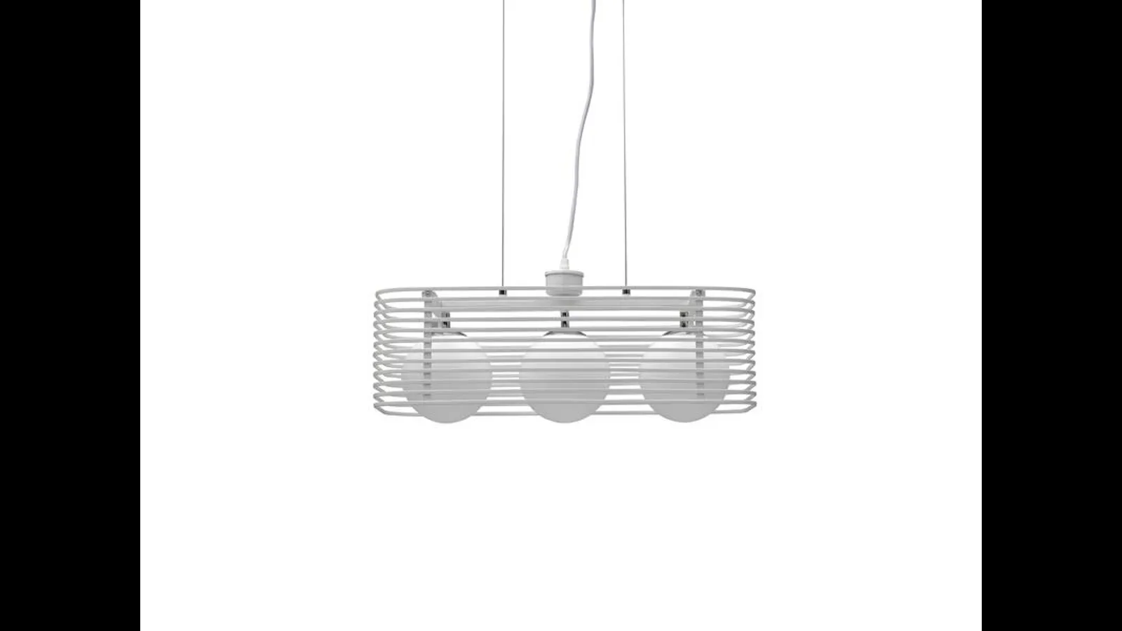 Lampada a sospensione Cage in metallo Bianco di Stones