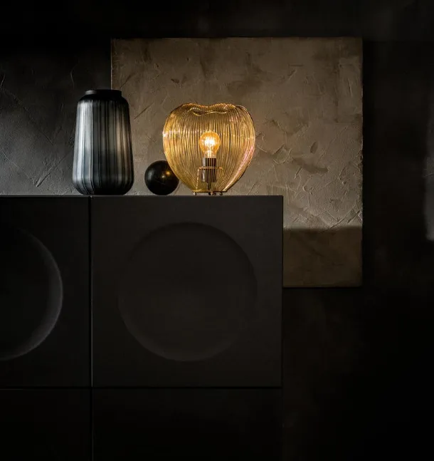 Lampada da tavolo Jaula in metallo verniciato Ottone lucido di Stones