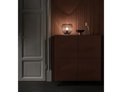Lampada da tavolo Jaula in metallo verniciato Nero lucido di Stones