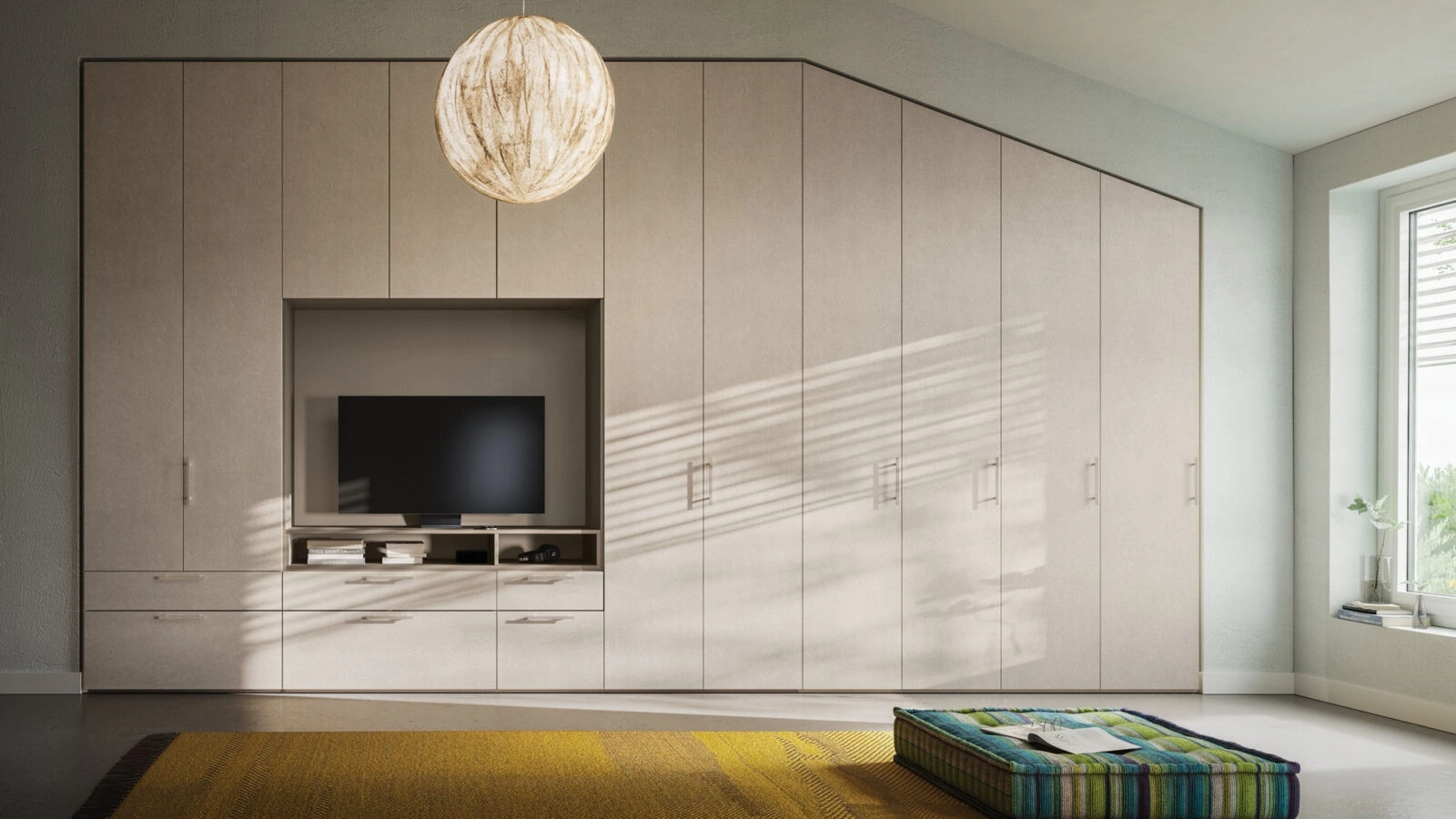 Armadio su misura per mansarde Liscia + M 15 39 di Orme