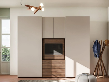Armadio con anta scorrevole Liscia + Visual 40 di Orme