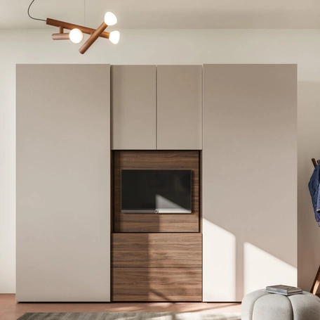 Armadio con anta scorrevole Liscia + Visual 40 di Orme