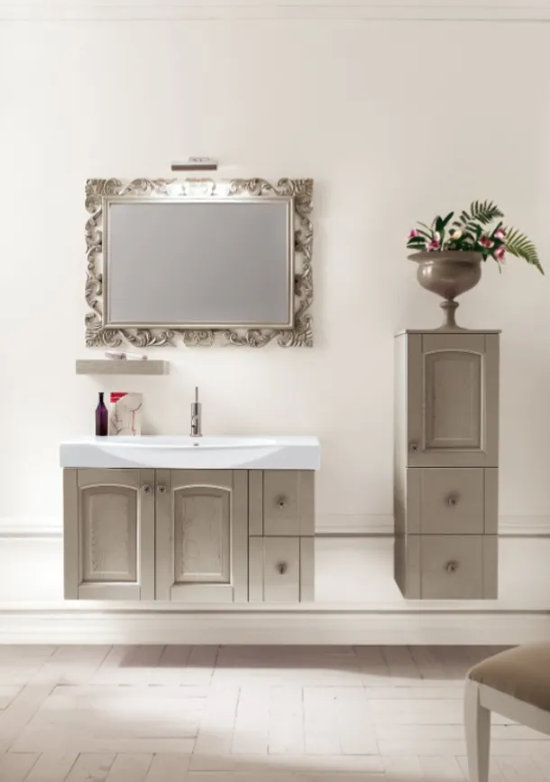 Mobile da Bagno sospeso in frassino laccato ACANTHIS AC22 di Compab