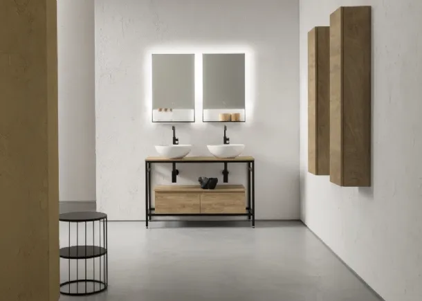 Mobile Bagno da appoggio in nobilitato effetto legno B-GO BG009 di Compab