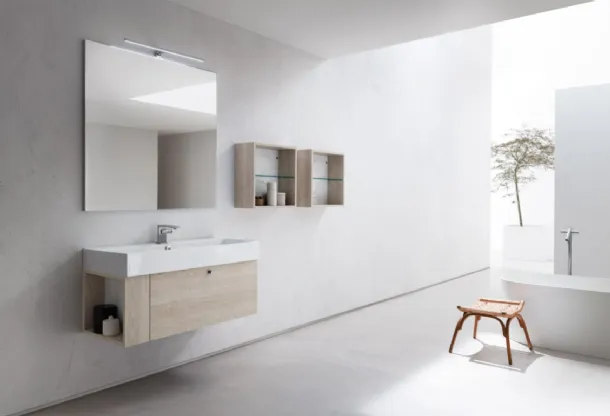 Mobile da Bagno sospeso in seta nobilitato B201 BD005 di Compab