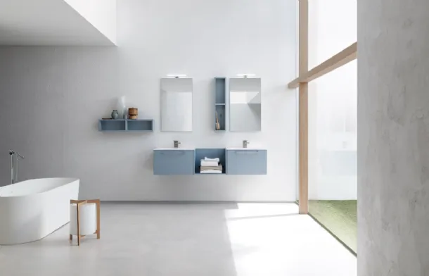 Mobile da Bagno sospeso in laccato opaco B201 BD016 di Compab