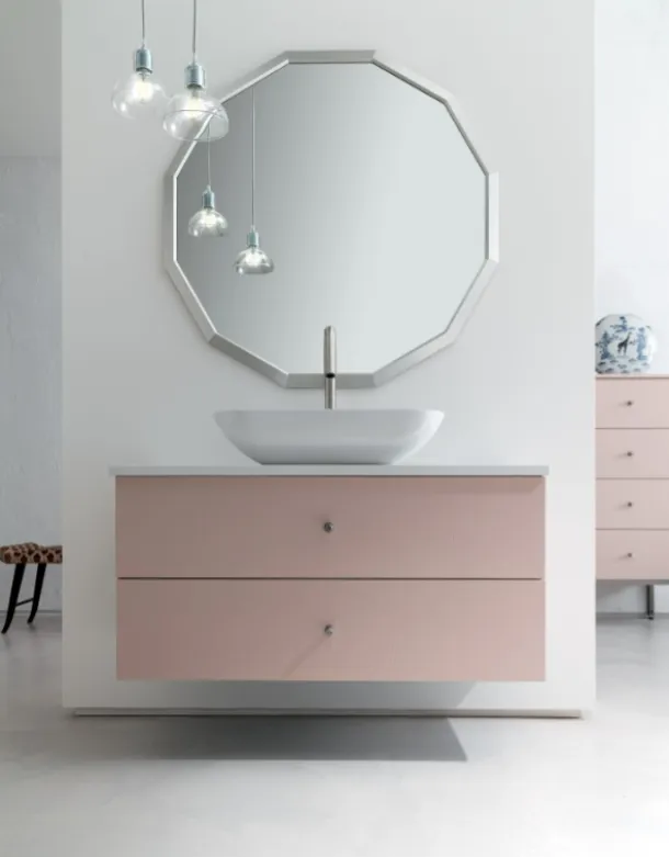 Mobile da Bagno sospeso in laccato opaco B201 BD018 di Compab