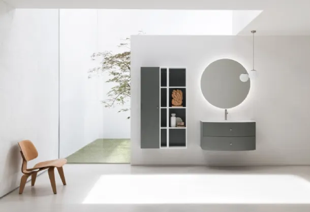 Mobile da Bagno sospeso in laccato opaco B201 BD027 di Compab