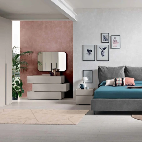 Letto in tessuto imbottito Bravo di Gierre Mobili