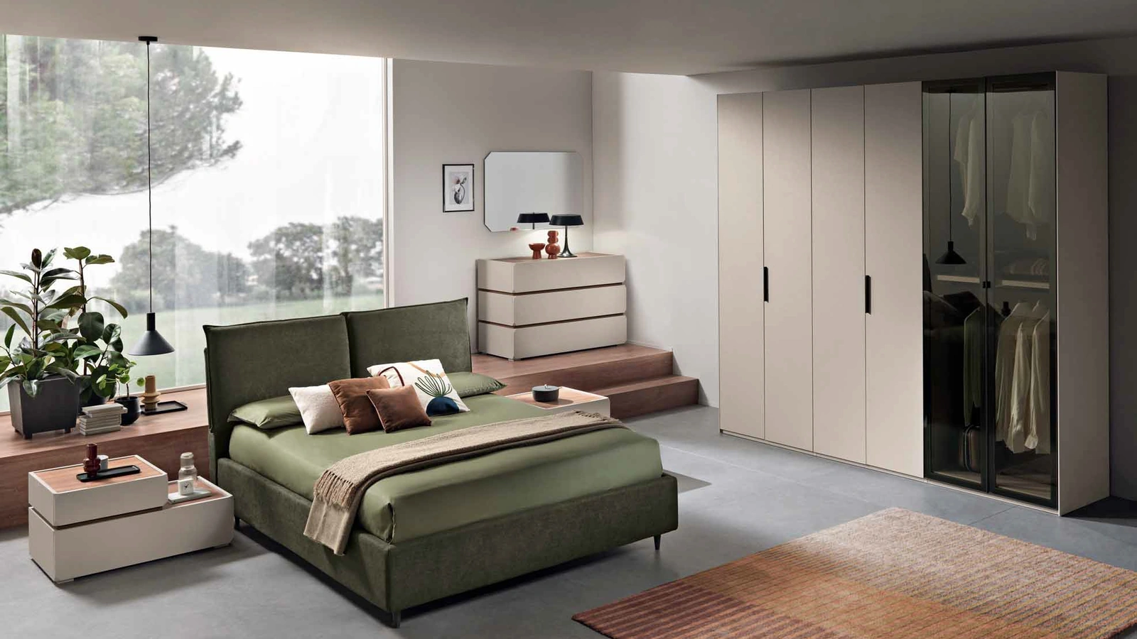 Letto Bristol con box contenitore di Gierre Mobili