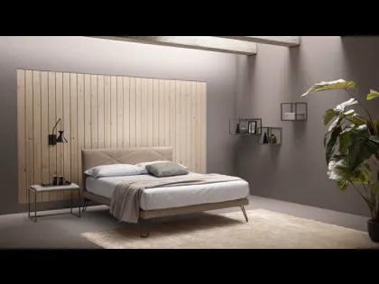 Letto matrimoniale con testiera imbottita e trapuntata Break di Bside