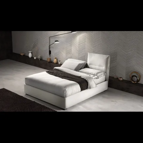Letto matrimoniale con testiera relax regolabile Sharp di Bside