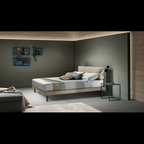 Letto moderno in tessuto imbottito Snap di Bside