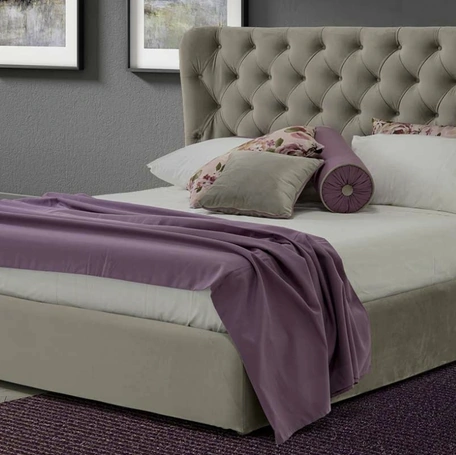 Letto imbottito Cygnus con box contenitore di Rimar